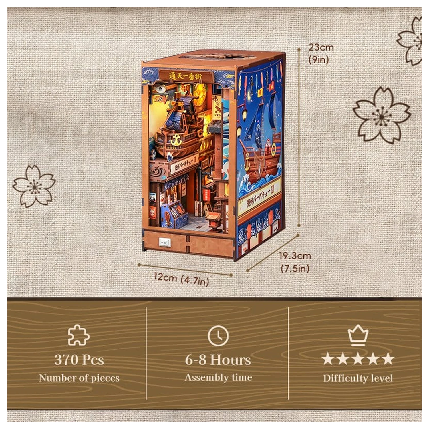 Book Nook Tsutenkaku Ichiban Street 23 x 12 cm termékfotó