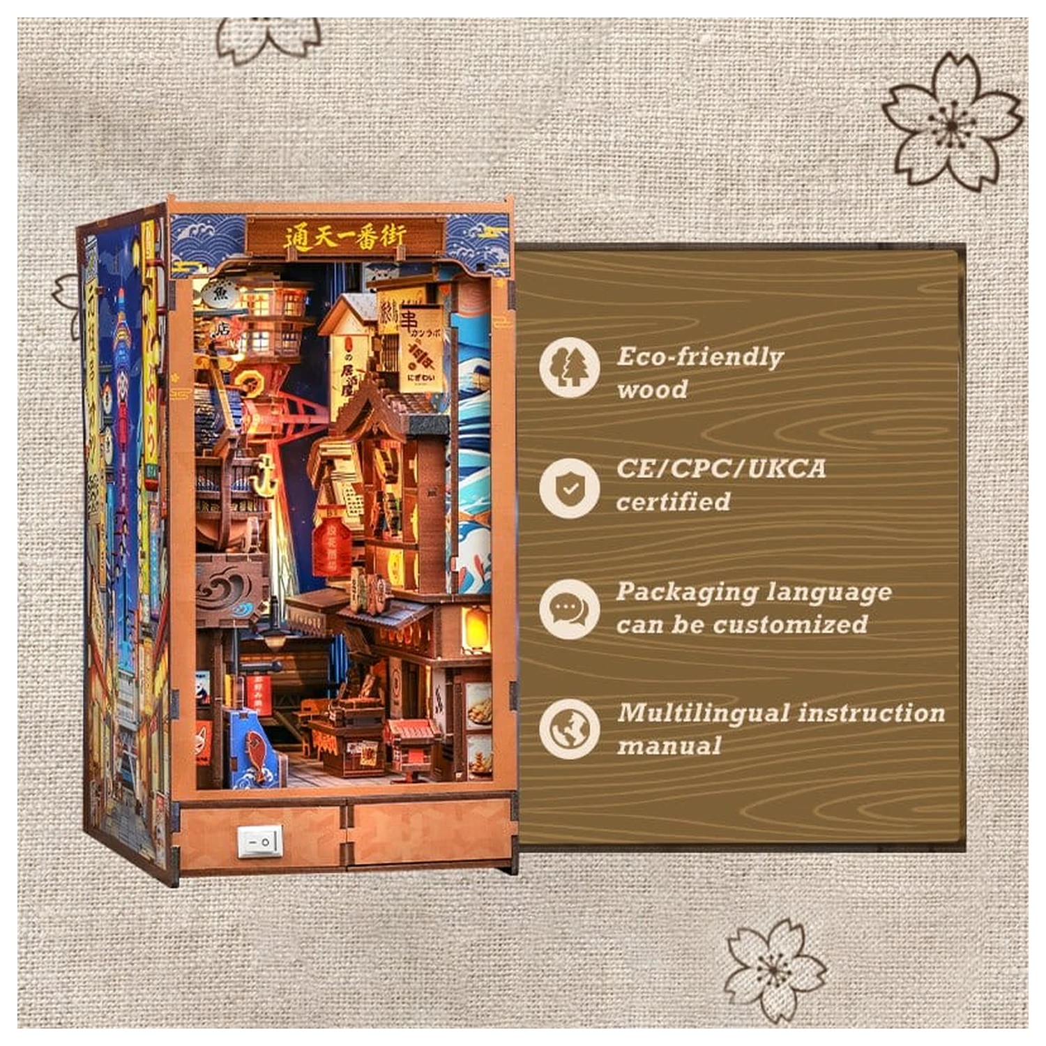 Book Nook Tsutenkaku Ichiban Street 23 x 12 cm termékfotó