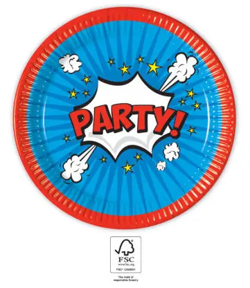 Boom Party papírtányér 8 db-os 23 cm FSC termékfotó