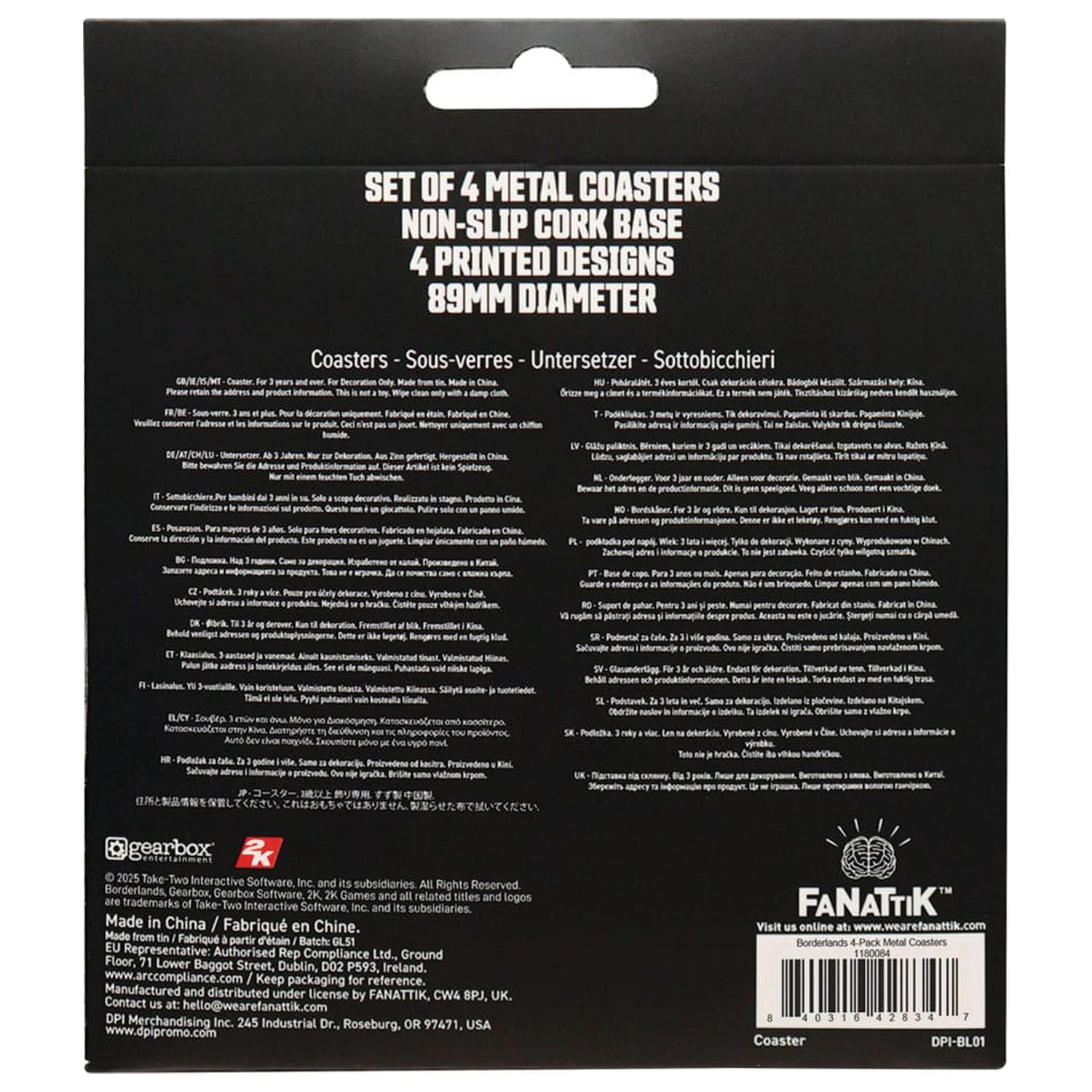 Borderlands 4 db-os poháralátét csomag  termékfotó