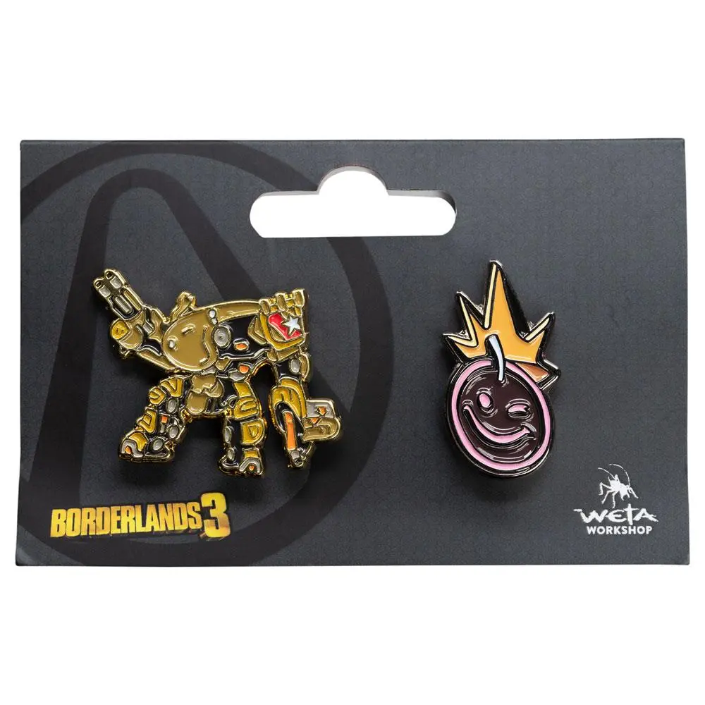 Borderlands Collectors Pins Iron Bear &amp; Borderlands Smiley kitűző csomag termékfotó