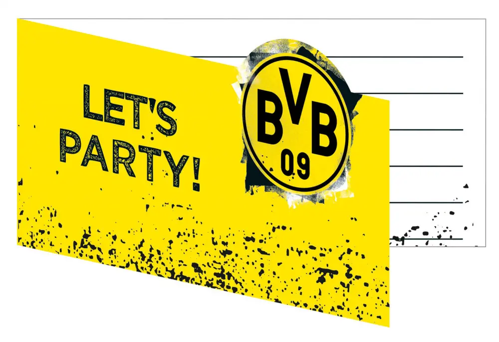 Borussia Dortmund party meghívó 8 db-os termékfotó