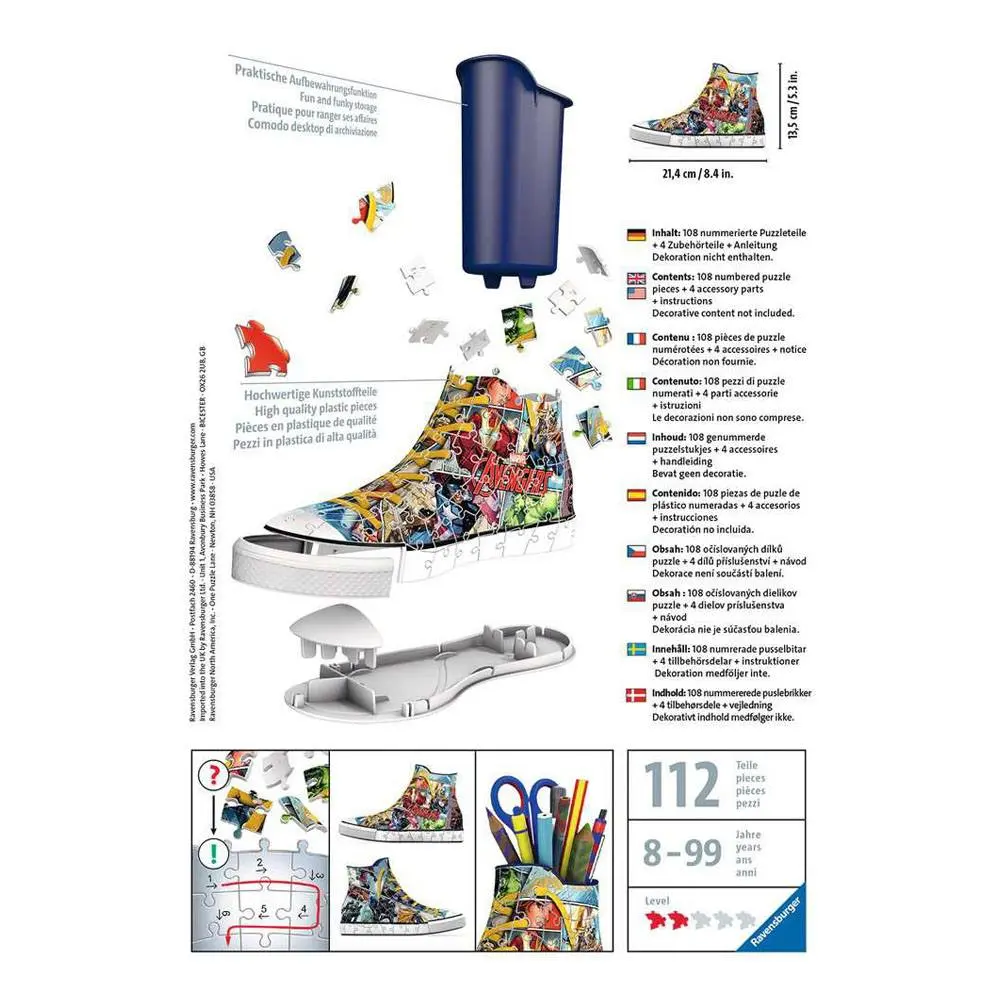 Bosszúállók 3D Puzzle Sneaker (108 darab) termékfotó