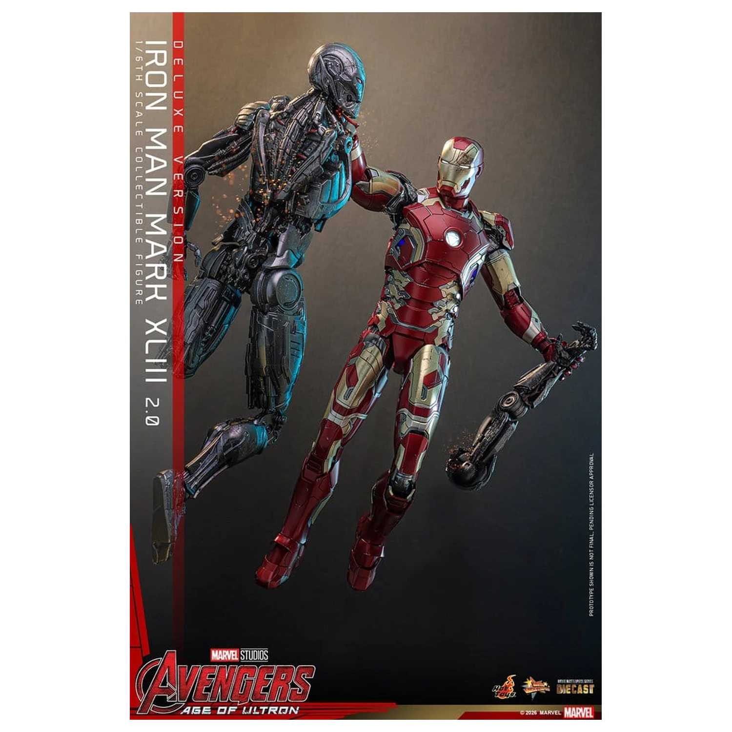 Bosszúállók: Age of Ultron Movie Masterpiece Diecast 1/6 Iron Man Mark XLIII (2.0) (Deluxe Version) akciófigura 32 cm termékfotó