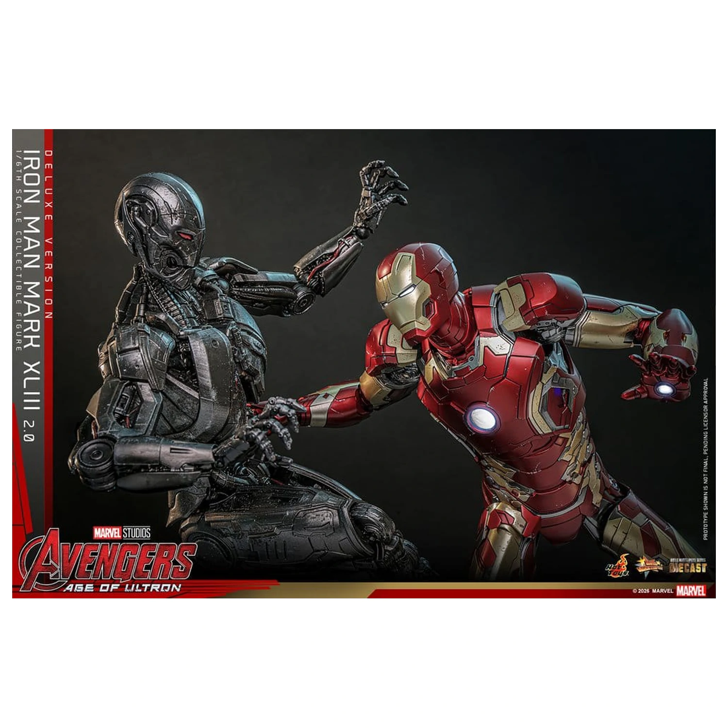 Bosszúállók: Age of Ultron Movie Masterpiece Diecast 1/6 Iron Man Mark XLIII (2.0) (Deluxe Version) akciófigura 32 cm termékfotó