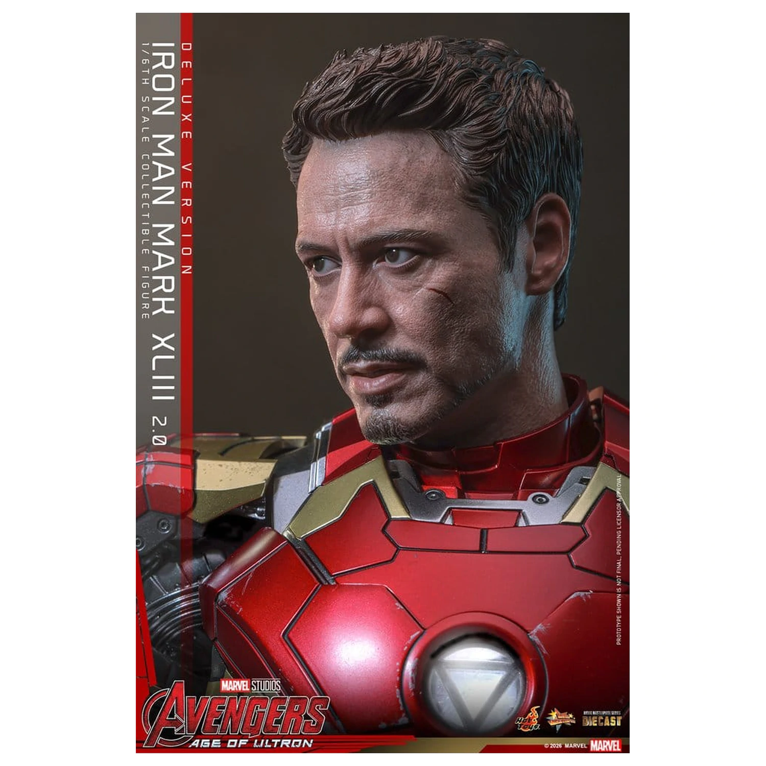 Bosszúállók: Age of Ultron Movie Masterpiece Diecast 1/6 Iron Man Mark XLIII (2.0) (Deluxe Version) akciófigura 32 cm termékfotó