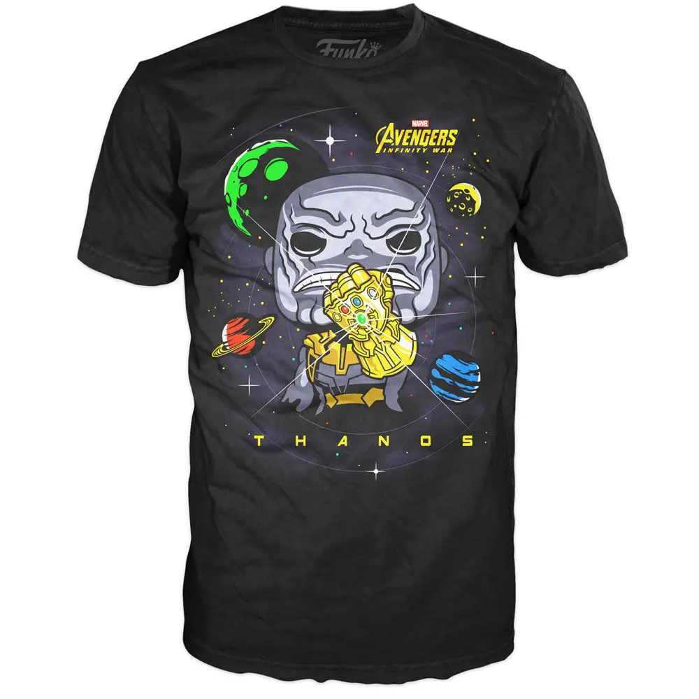 Bosszúállók Infinity War POP! &amp; Tee Box Thanos figura és póló csomag termékfotó