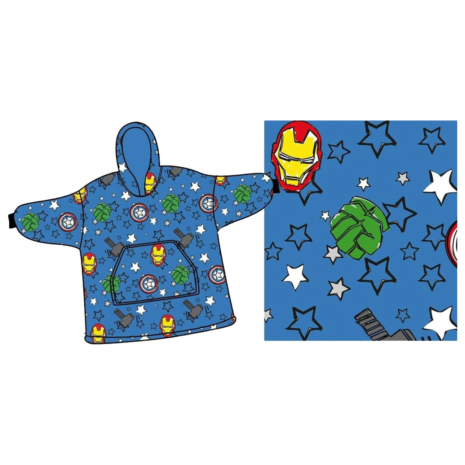 Bosszúállók Mini Hero belebújós plüss polár takaró, poncsó 7-14 év termékfotó