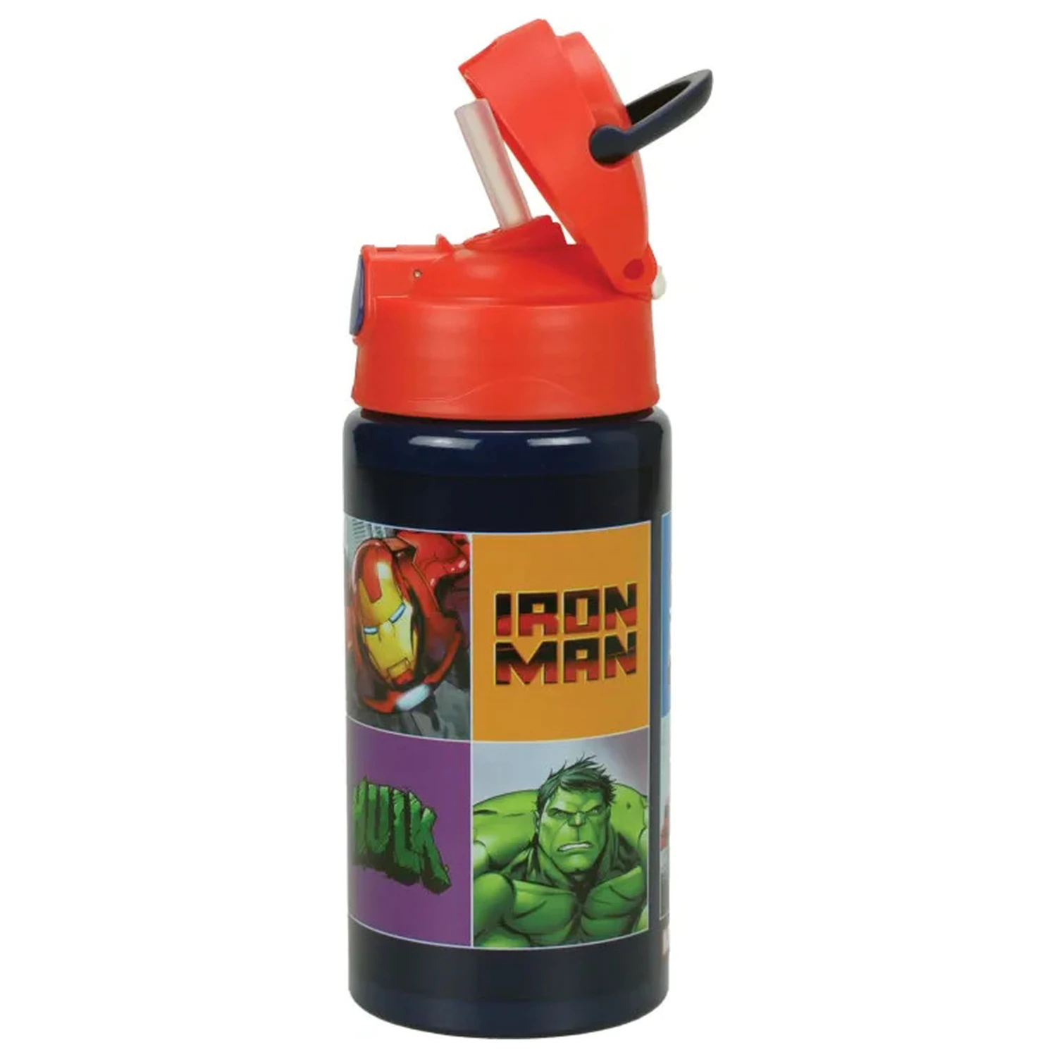 Bosszúállók Smash alumínium szívószálas kulacs akasztóval 500 ml termékfotó