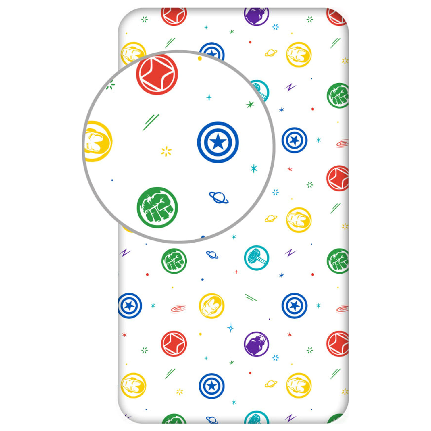 Bosszúállók Symbols gumis lepedő 90x200 cm termékfotó