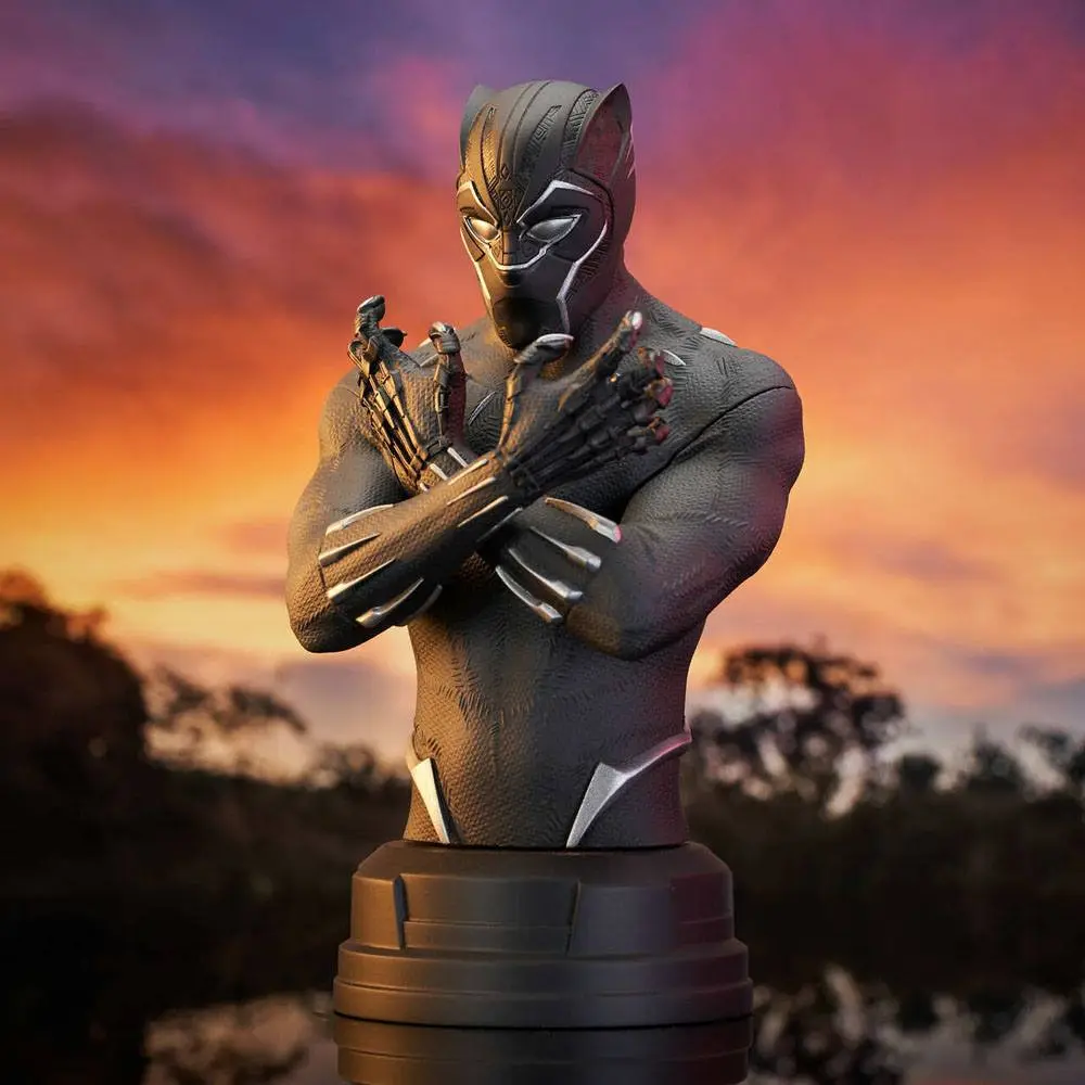 Bosszúállók: Végjáték mellszobor figura 1/6 Black Panther 15 cm termékfotó