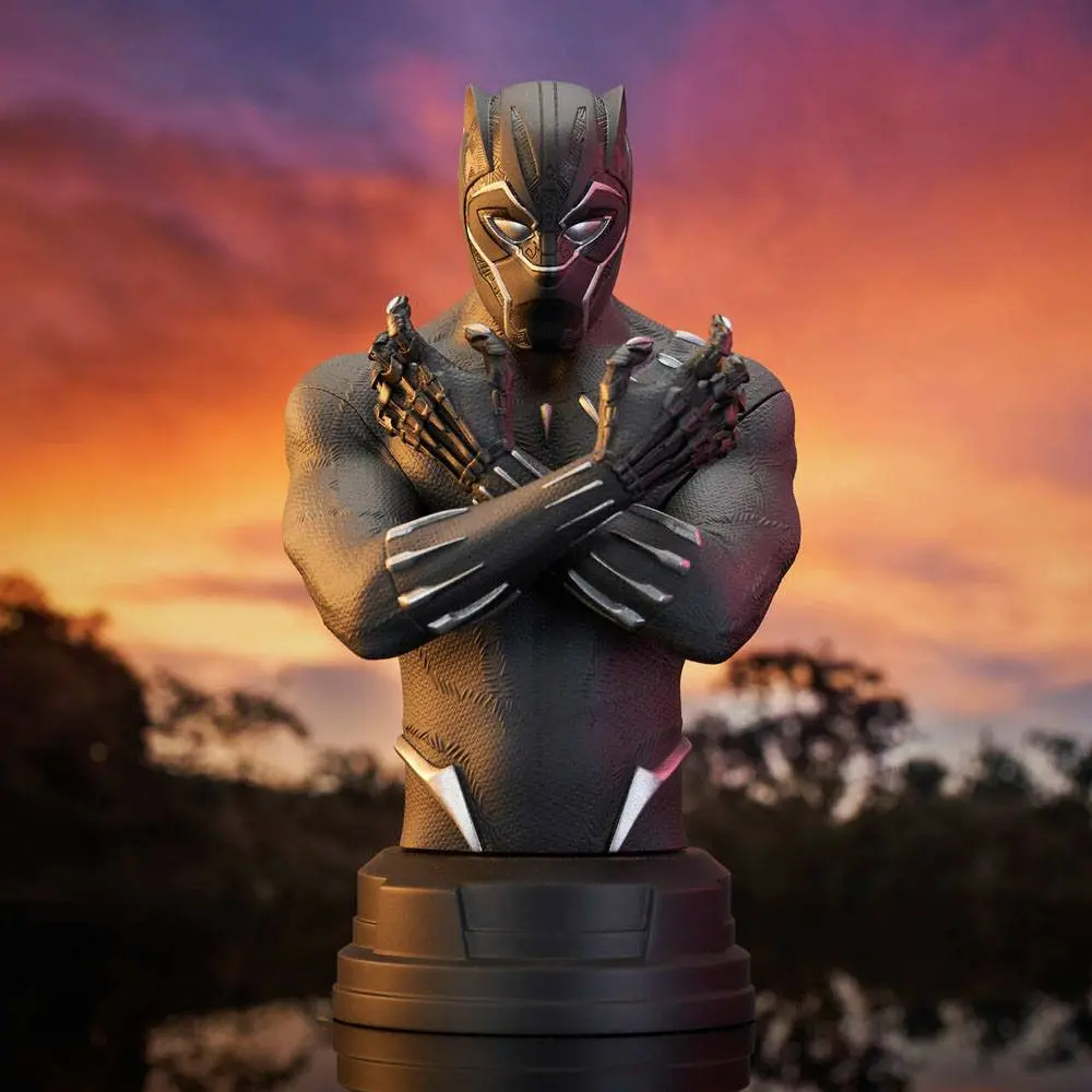Bosszúállók: Végjáték mellszobor figura 1/6 Black Panther 15 cm termékfotó