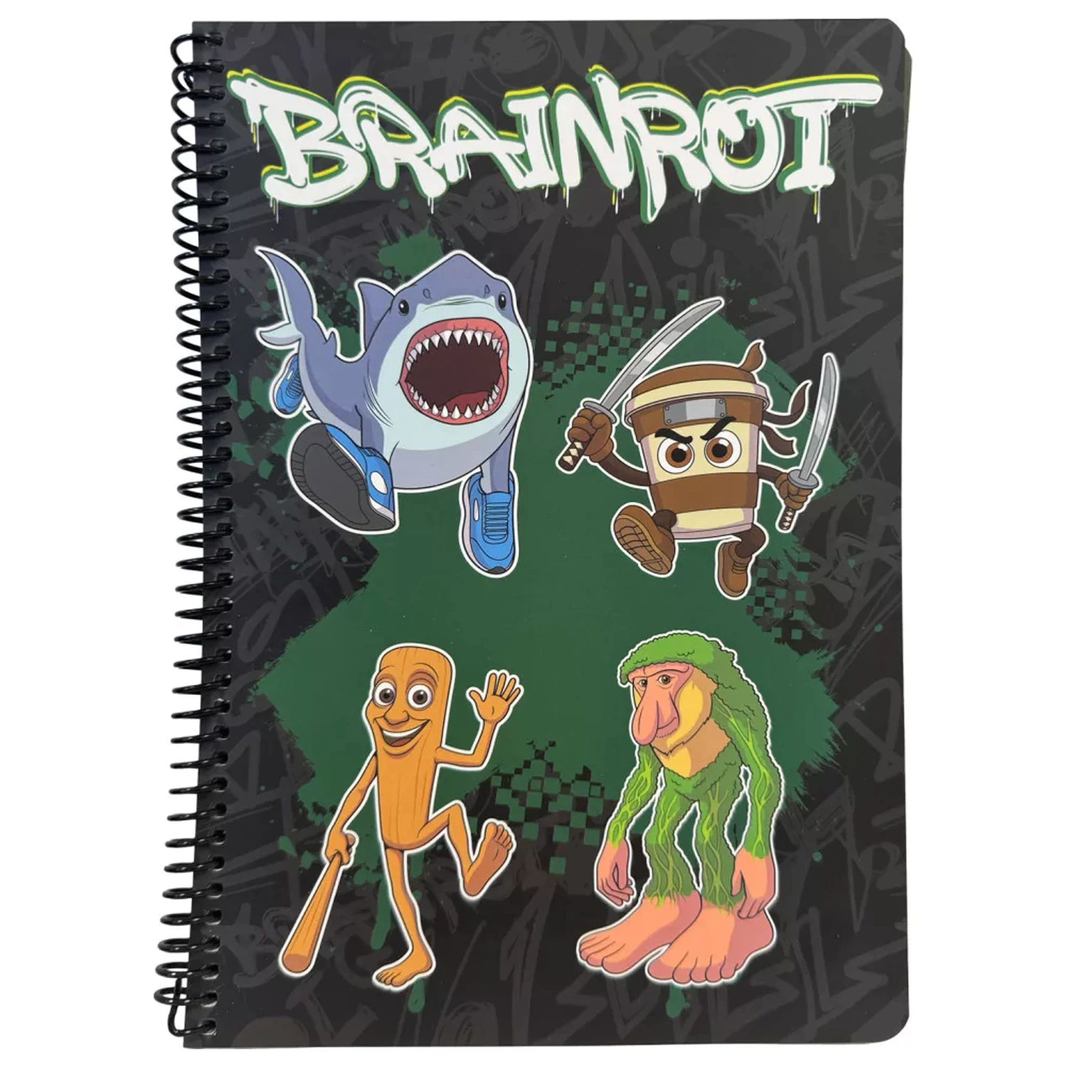 Brainrot Green B/5 vonalas spirál füzet 70 lapos termékfotó