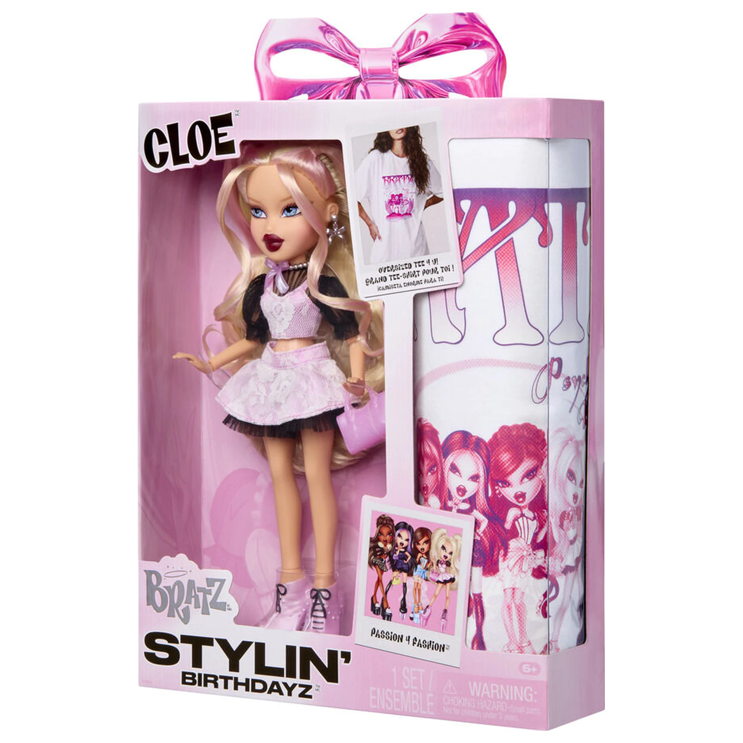 Bratz Stylin Birthday Cloe játék baba és póló termékfotó