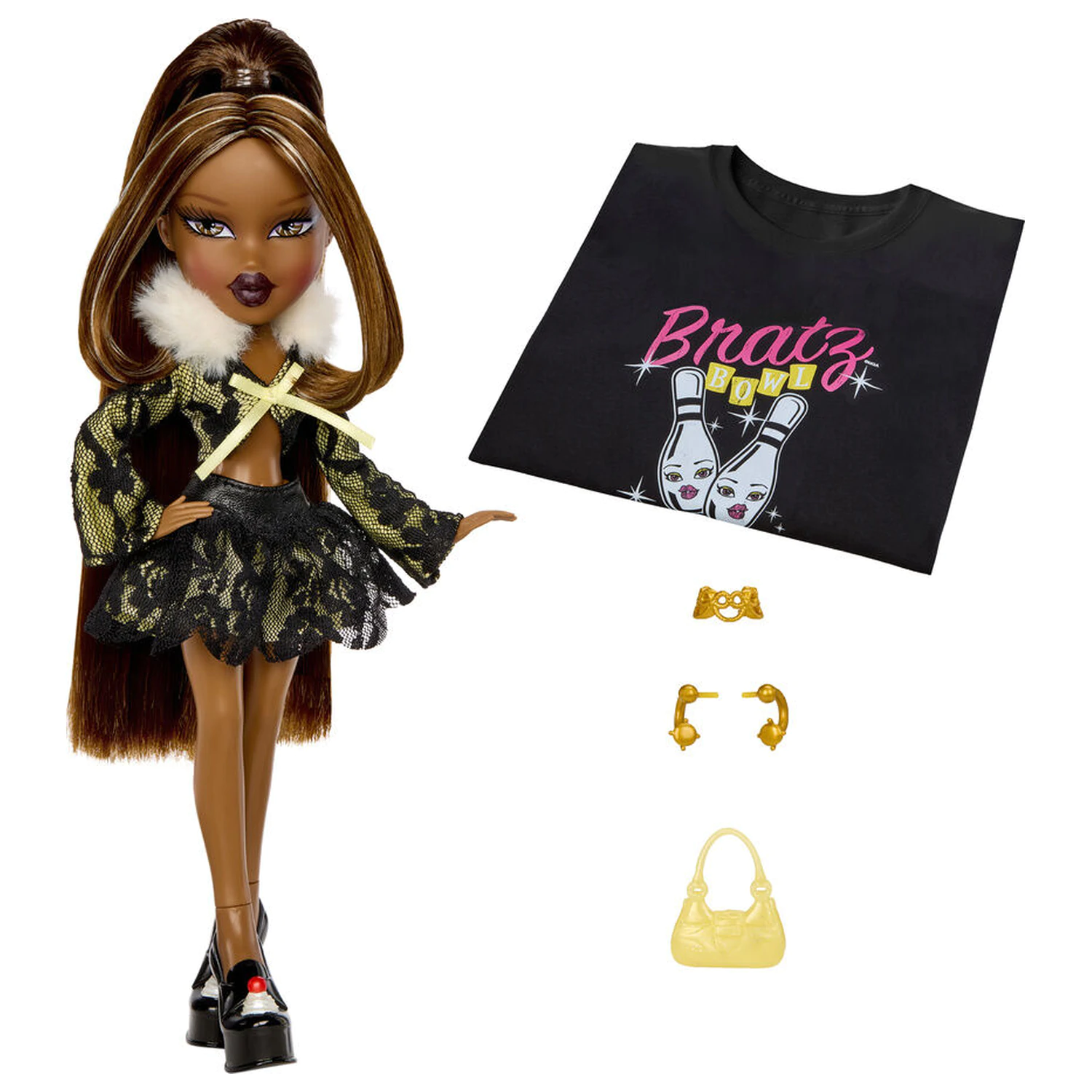 Bratz Stylin Birthday Sasha játék baba és póló termékfotó