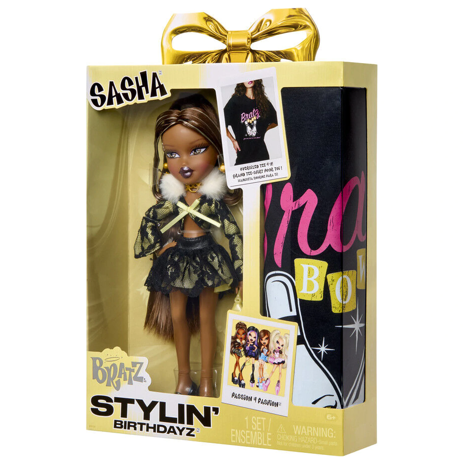 Bratz Stylin Birthday Sasha játék baba és póló termékfotó