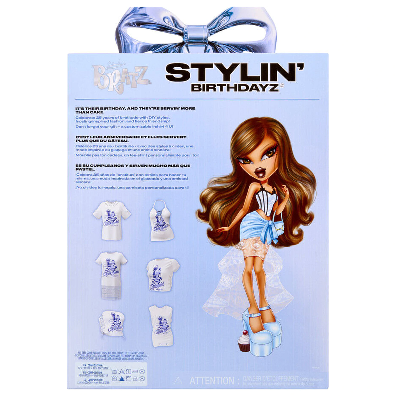 Bratz Stylin Birthday Yasmin játék baba és póló termékfotó