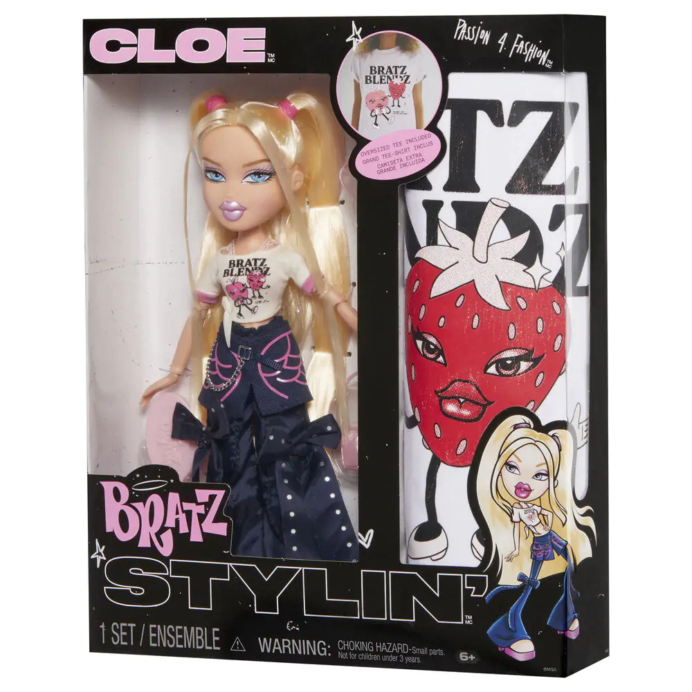 Bratz Stylin Cloe játék baba és póló termékfotó