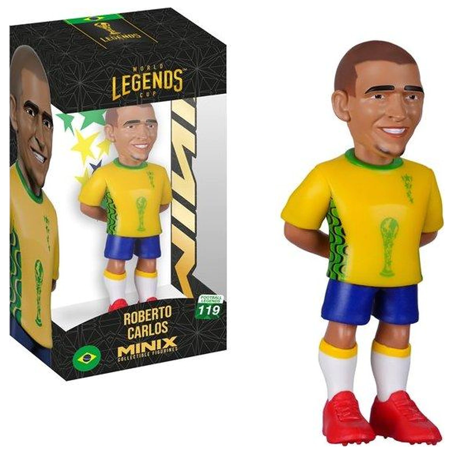 BRAZIL köntösrto Carlos figura Minix World Legends Cup 12 cm termékfotó
