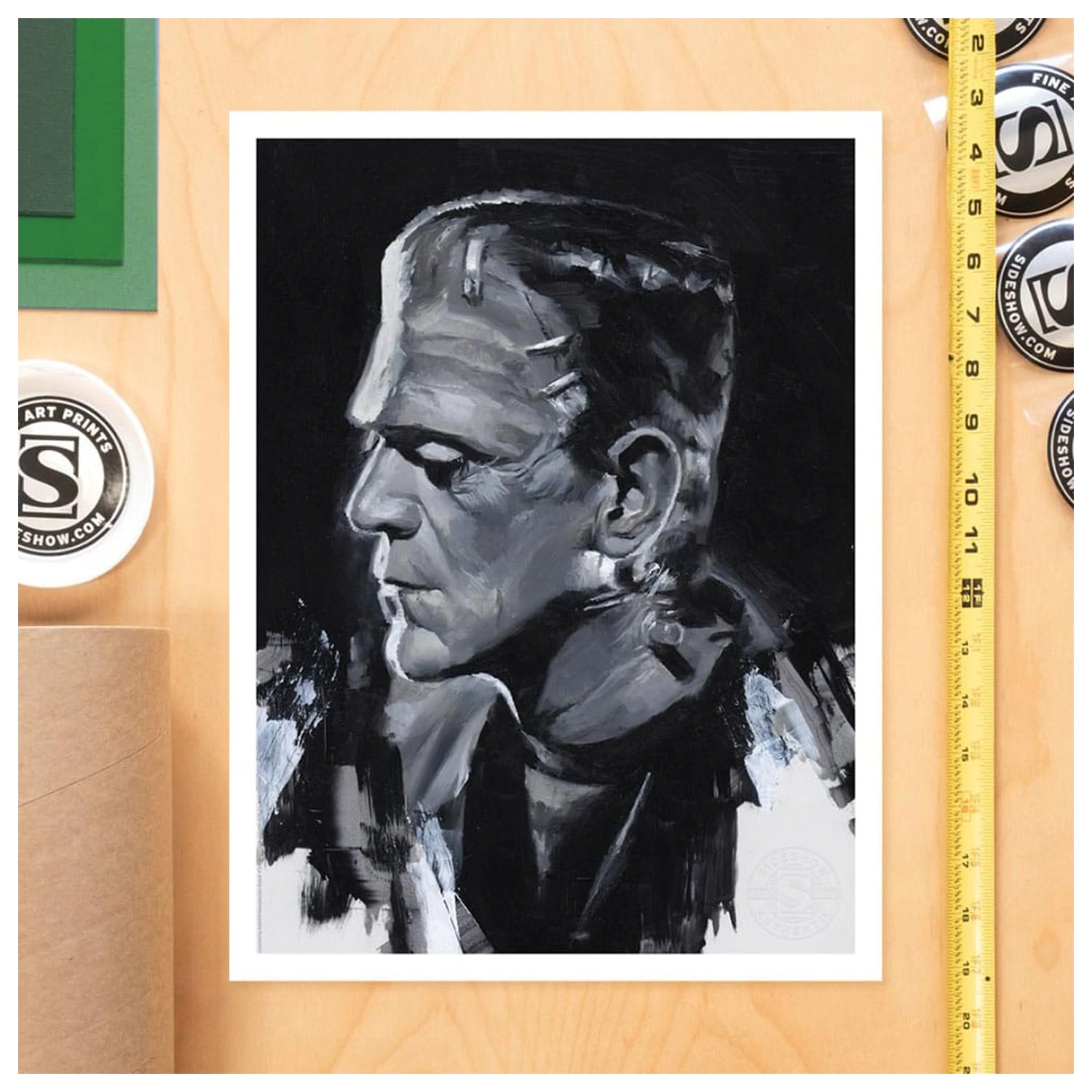 Bride of Frankenstein  Art Print Frankenstein by Chris Valentine 41 x 31 cm - keretezetlen vászonkép termékfotó