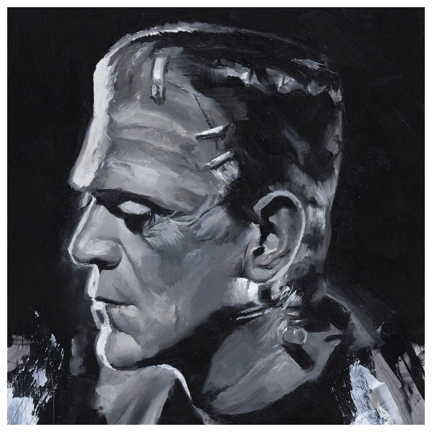 Bride of Frankenstein  Art Print Frankenstein by Chris Valentine 41 x 31 cm - keretezetlen vászonkép termékfotó