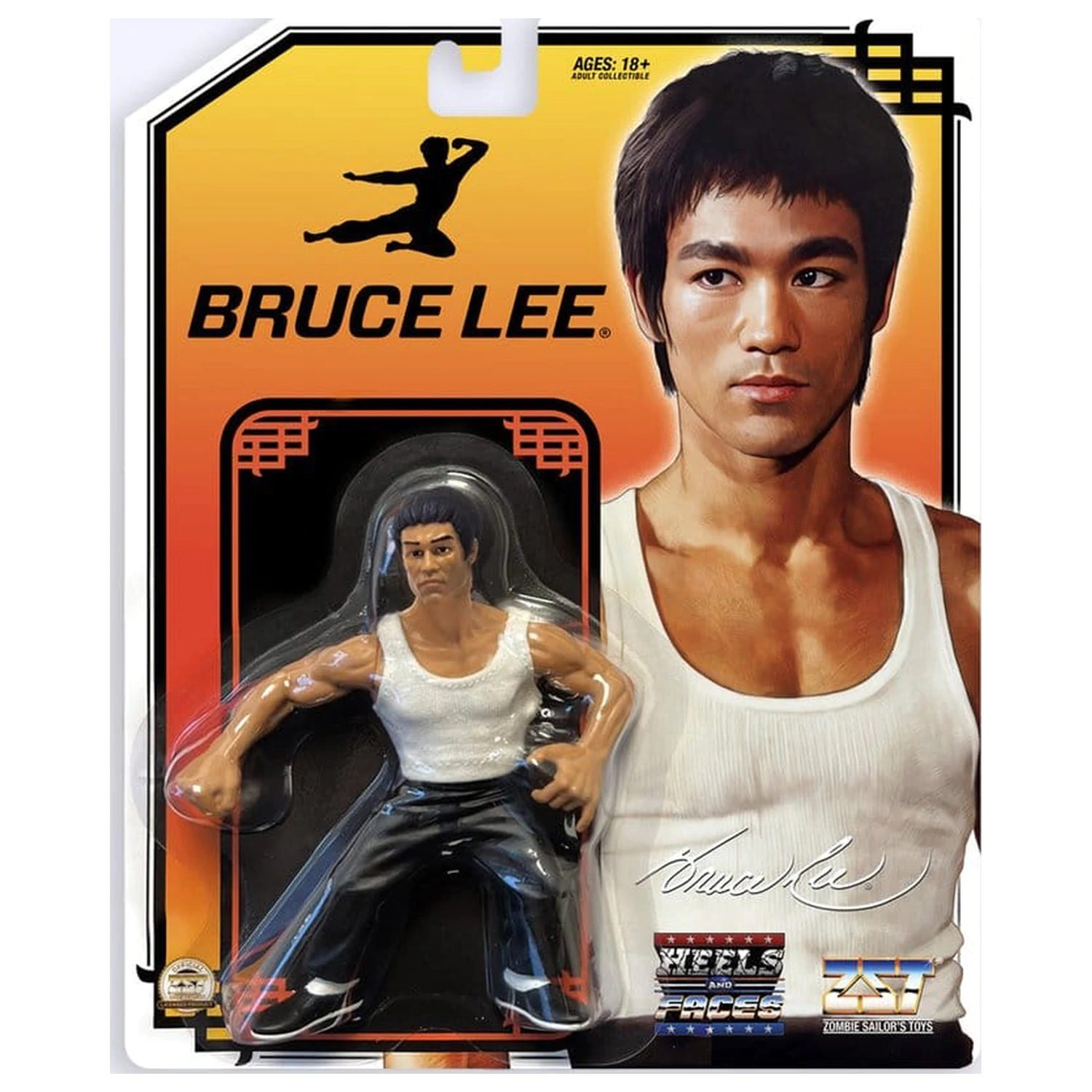 Bruce Lee Zombie Sailor's Toys (Dragon) White Tank Top akciófigura 11 cm termékfotó