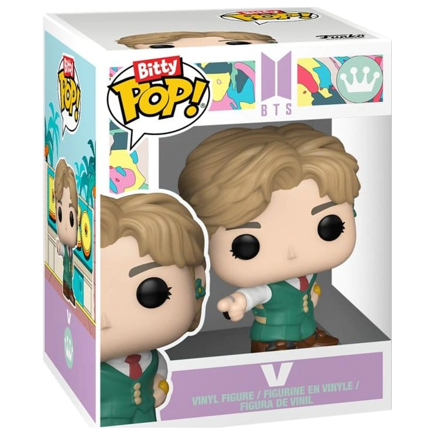 BTS Bitty Funko POP! Stages Vinyl figura V (Dynamite) 2,5 cm termékfotó