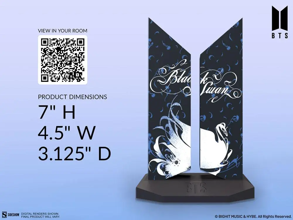 BTS Premium BTS Logo: Black Swan Edition szobor figura 18 cm termékfotó