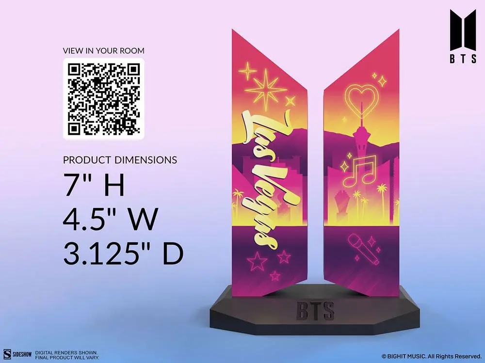 BTS szobor figura Premium BTS Logo: Las Vegas Edition 18 cm termékfotó