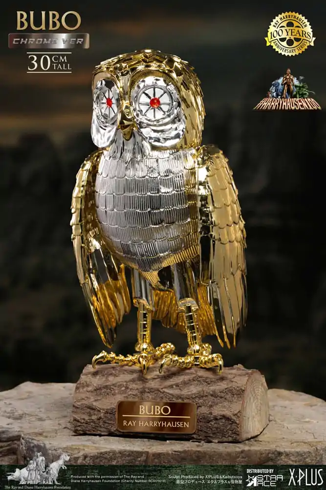 Bubo the Mechanical Owl Ray Harryhausen's Bubo Chrome Ver. Soft Vinyl szobor figura 30 cm termékfotó