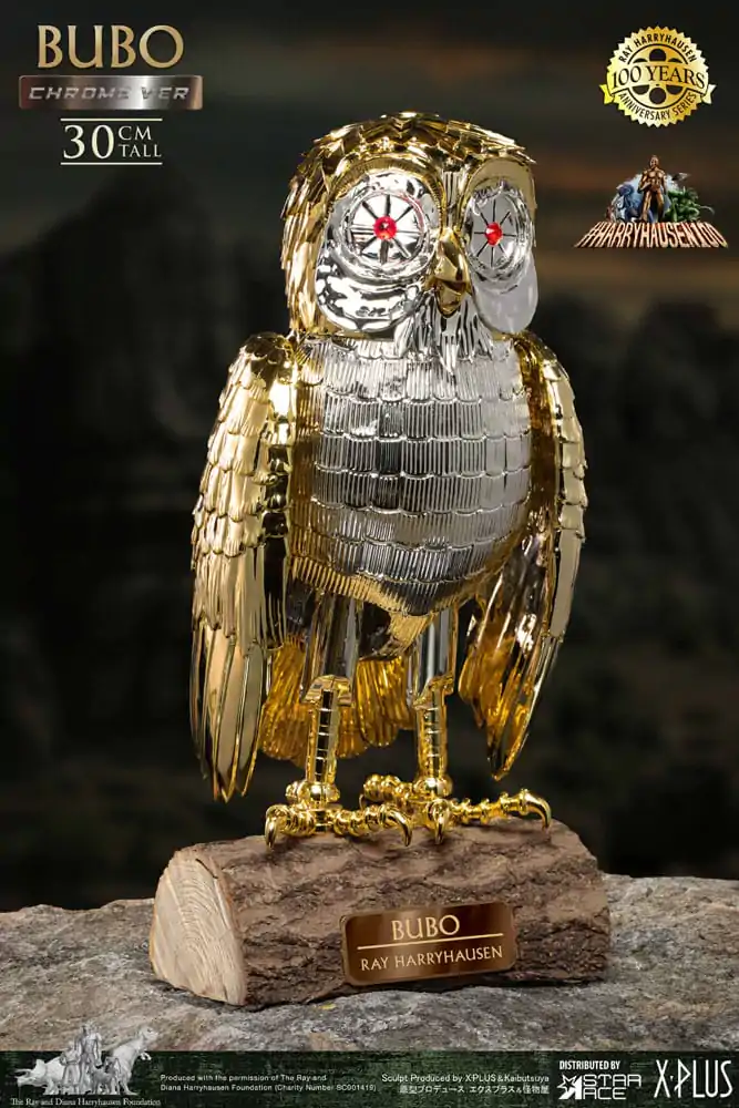 Bubo the Mechanical Owl Ray Harryhausen's Bubo Chrome Ver. Soft Vinyl szobor figura 30 cm termékfotó