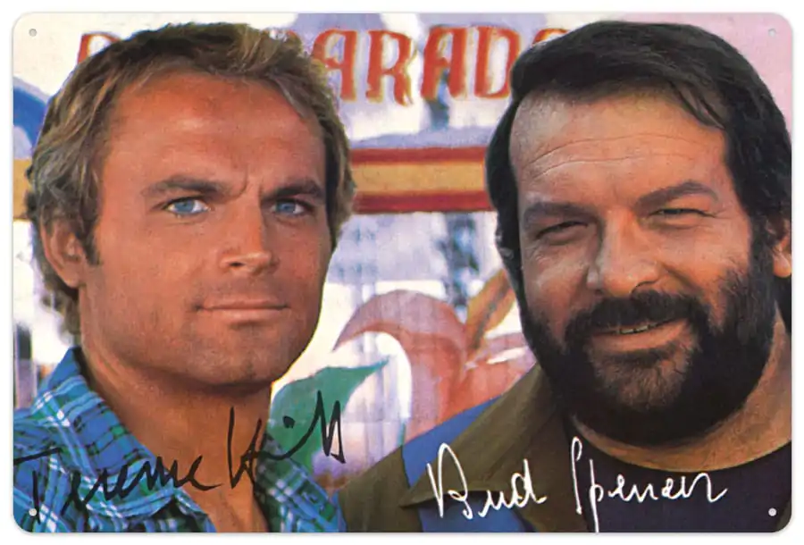 Bud Spencer & Terence Hill Autogramm fémtábla 20 x 30 cm termékfotó