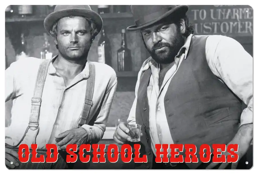 Bud Spencer & Terence Hill Old School Heroes fémtábla 20 x 30 cm termékfotó