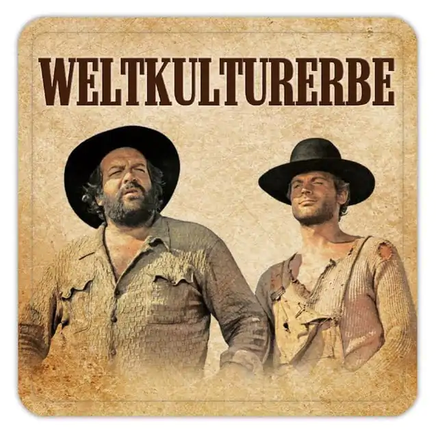 Bud Spencer & Terence Hill Weltkulturerbe poháralátét 10 x 10 cm termékfotó