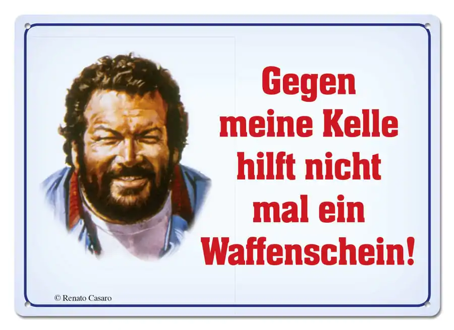 Bud Spencer Gegen meine Kelle hilft nicht mal... fémtábla 10 x 15 cm termékfotó