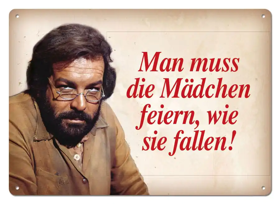 Bud Spencer Mädchen feiern, wie sie fallen fémtábla 10 x 15 cm termékfotó