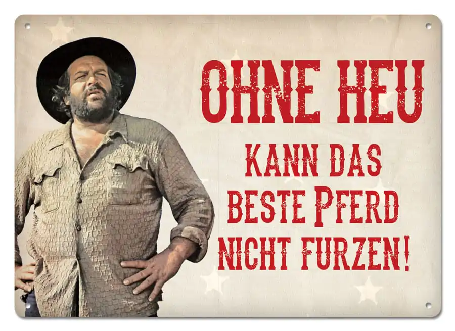 Bud Spencer Ohne Heu kann das beste Pferd... fémtábla 10 x 15 cm termékfotó