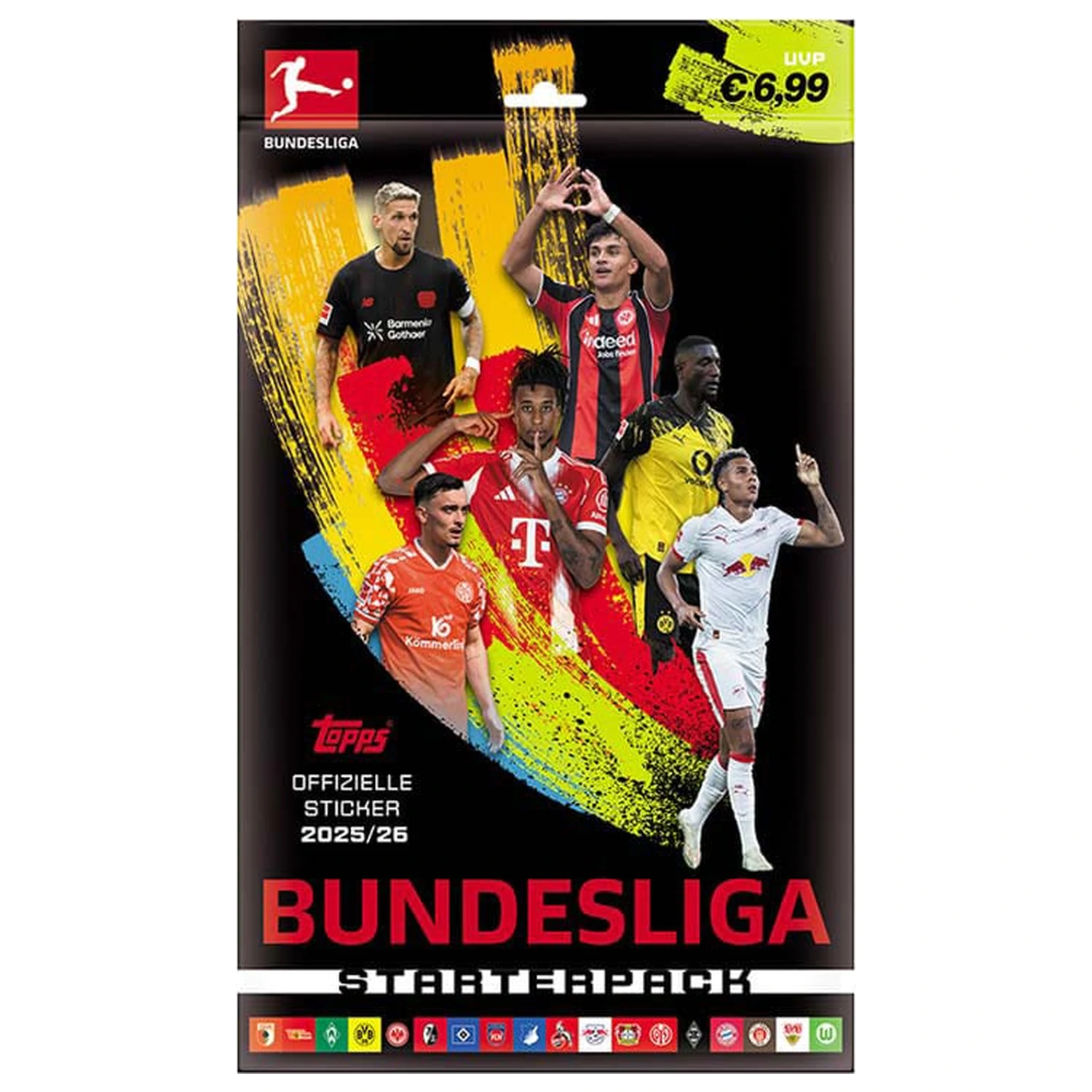 Bundesliga 2025/26 matrica csomag német nyelvű termékfotó