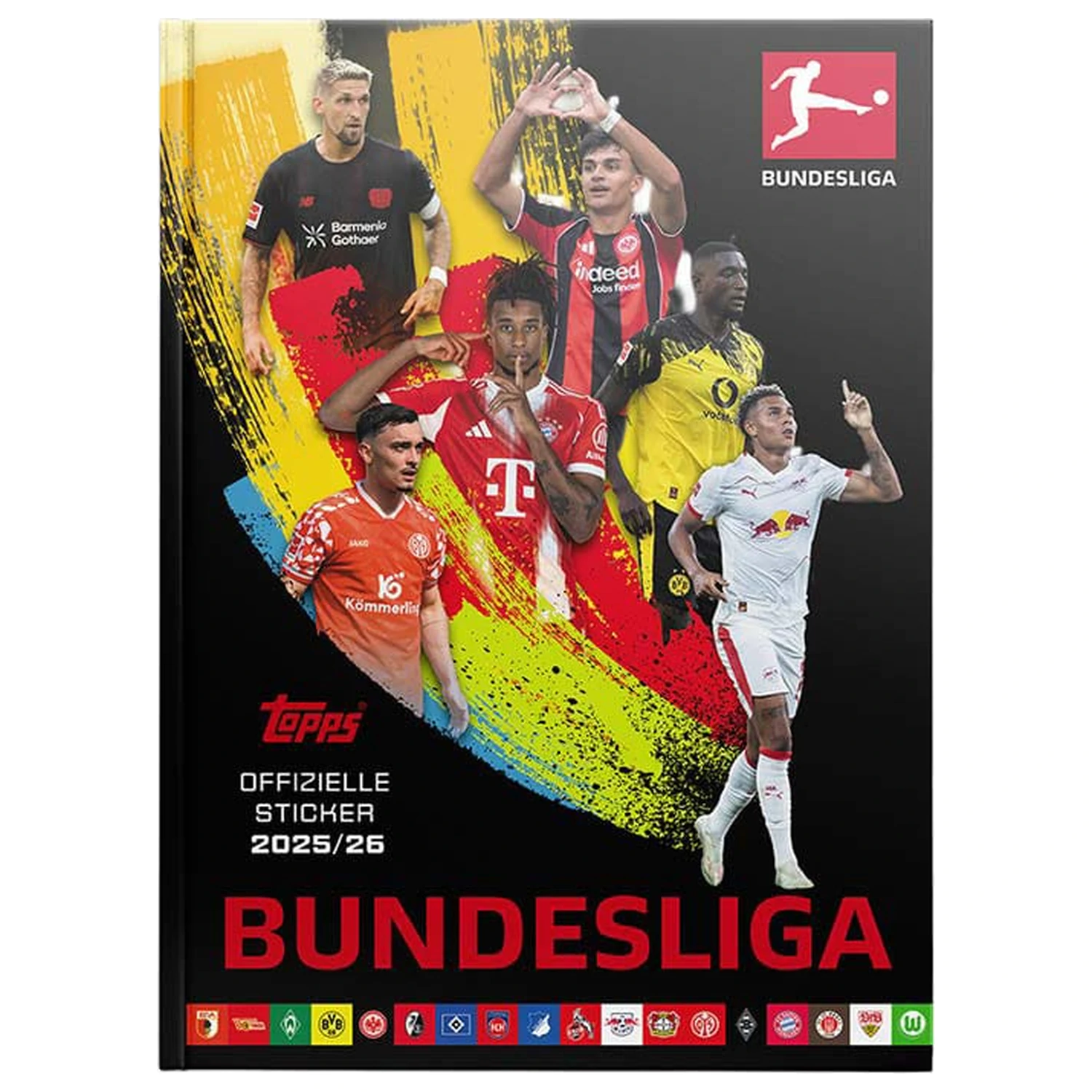 Bundesliga 2025/26 német nyelvű keményfedeles matrica album termékfotó