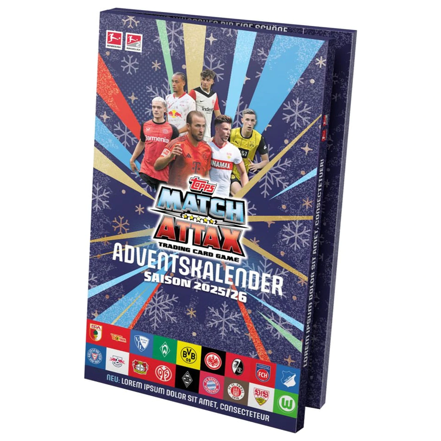 Bundesliga Match Attax Trading Cards 2025/26 adventi kalendárium kártyacsomag   termékfotó
