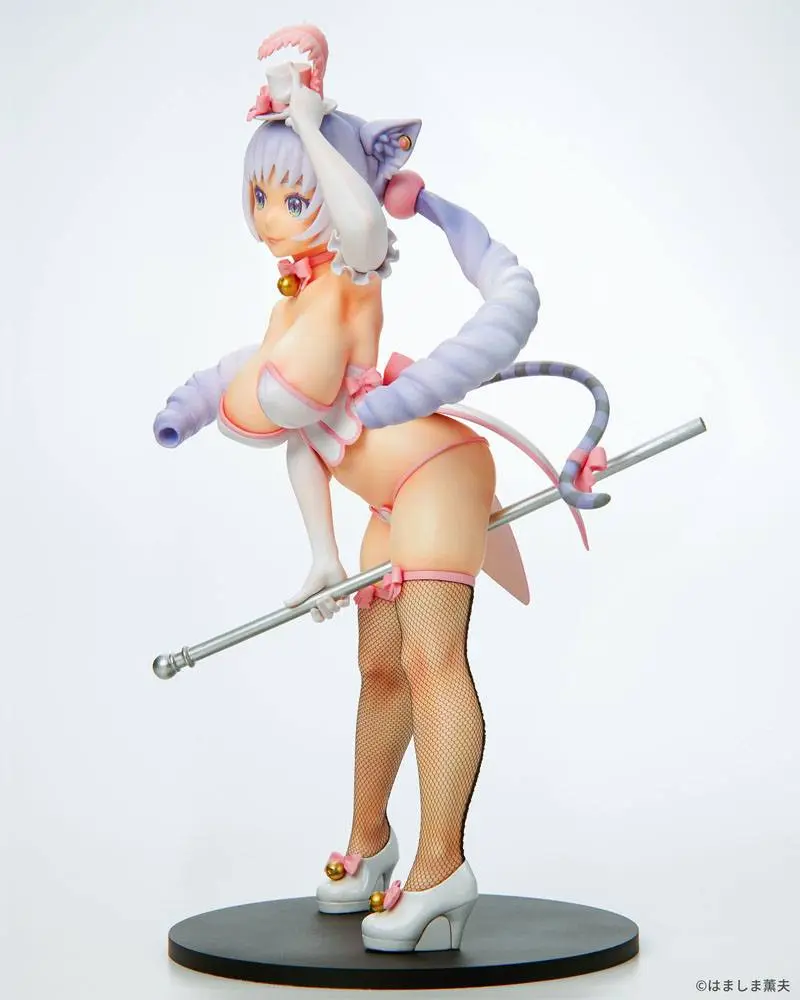 Burlesque Cat 1/7 Bell White Cat Ver. PVC szobor figura 25 cm termékfotó