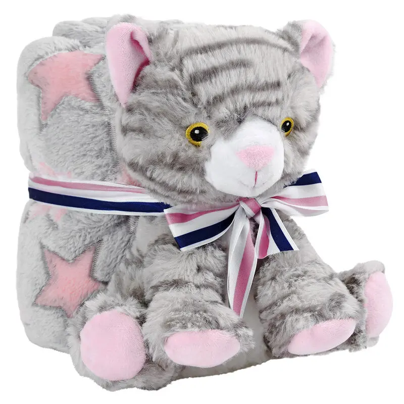 Candy Cat puha pléd takaró és plüss 22cm termékfotó