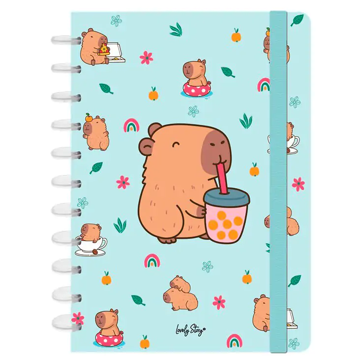 Capibara Bubble Tea A4 jegyzetfüzet termékfotó