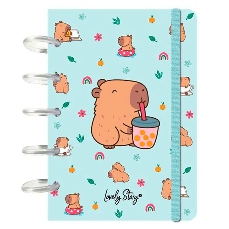 Capibara Bubble Tea A6 jegyzetfüzet termékfotó