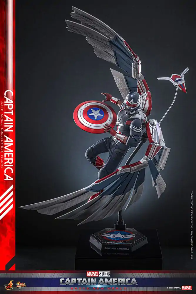 Captain America: Brave New World Movie Masterpiece 1/6 Captain America akciófigura 30 cm termékfotó