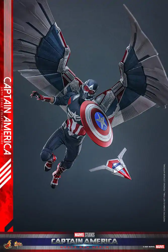 Captain America: Brave New World Movie Masterpiece 1/6 Captain America akciófigura 30 cm termékfotó