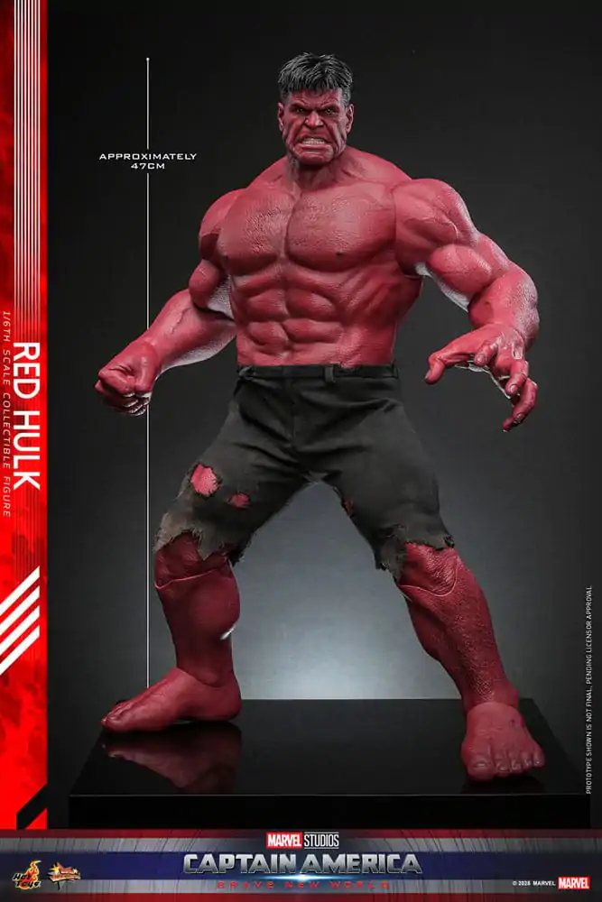 Captain America: Brave New World Movie Masterpiece 1/6 Red Hulk akciófigura 47 cm termékfotó