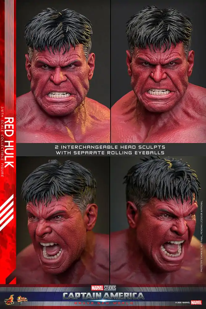 Captain America: Brave New World Movie Masterpiece 1/6 Red Hulk akciófigura 47 cm termékfotó