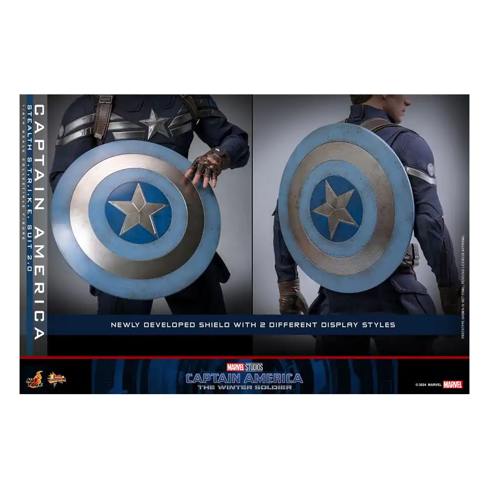 Captain America: The Winter Soldier Movie Masterpiece 1/6 Captain America (Stealth S.T.R.I.K.E. Suit) 2.0 akciófigura 31 cm termékfotó