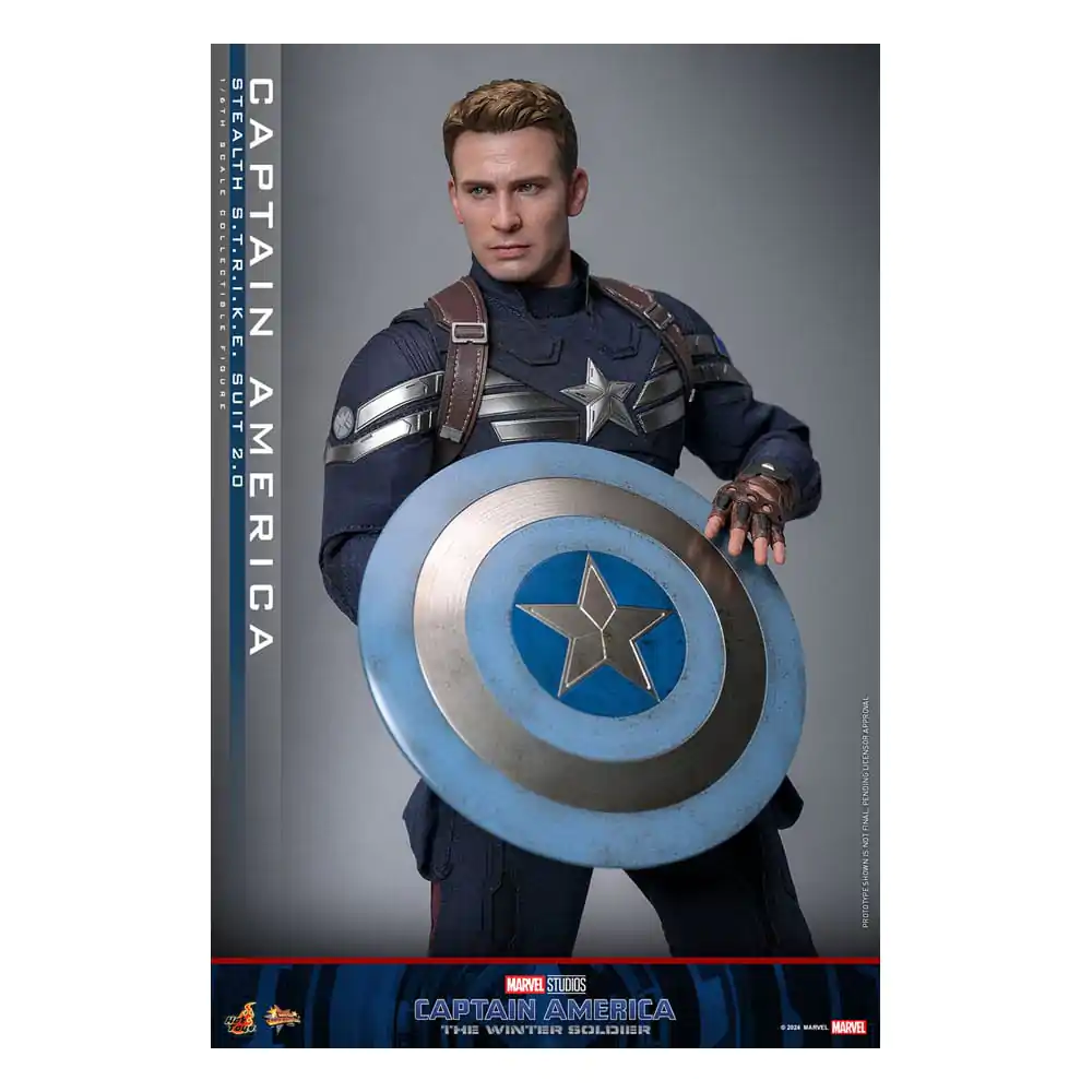 Captain America: The Winter Soldier Movie Masterpiece 1/6 Captain America (Stealth S.T.R.I.K.E. Suit) 2.0 akciófigura 31 cm termékfotó